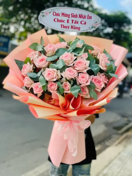 Bó Hoa Tình Yêu Màu Hồng – Gửi Trao Lời Thương Dịu Ngọt