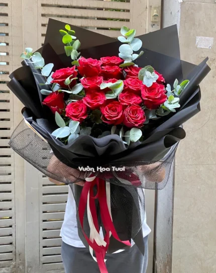 Bó Hoa Hồng Đỏ Say Mê Vẻ Đẹp Quyến Rũ Khó Cưỡng