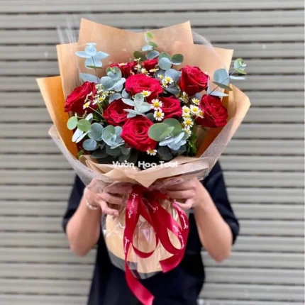 Bó Hoa Hồng Lãng Mạn Tặng Vợ Gửi Yêu Thương Ngọt Ngào