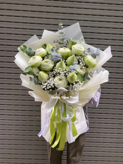 Bó Hoa Sen Xanh New Day Ngày Mới Bừng Sáng