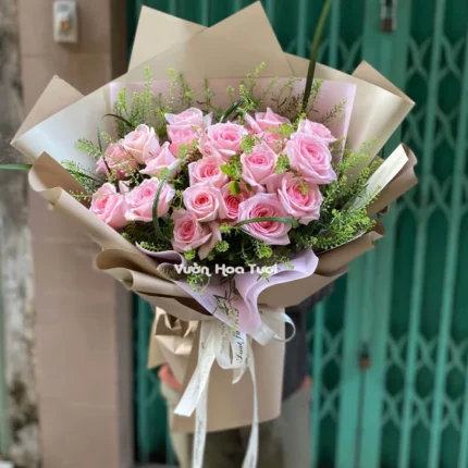 Bó Hoa Ohara Hồng Sang Trọng Tặng Sinh Nhật Sếp