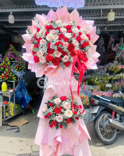 Kệ Hoa Hồng Phúc Khai Nghiệp – Khởi Đầu May Mắn, Thành Công Viên Mãn