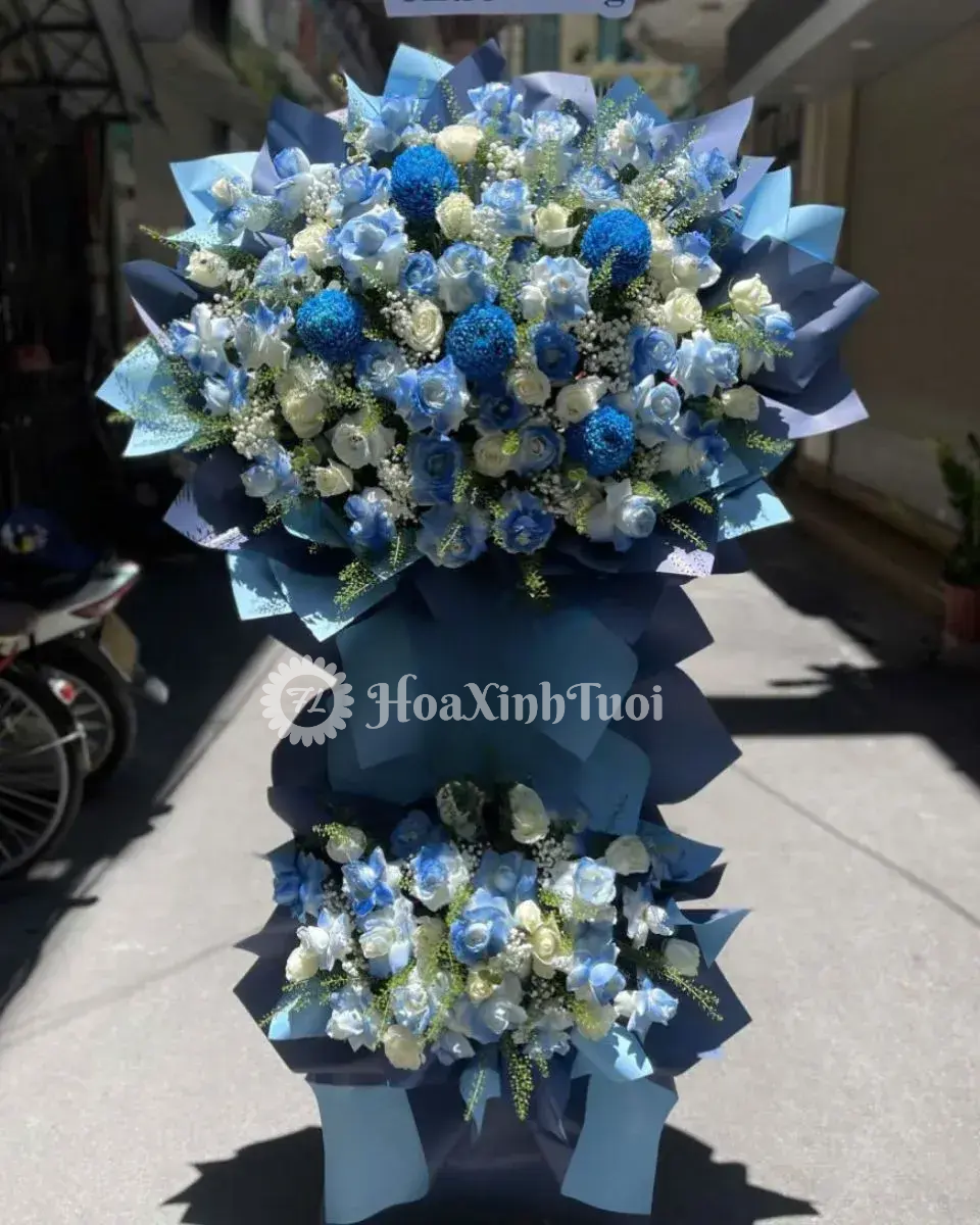 Kệ Hoa Sắc Xanh Hưng Thịnh – Chúc Khai Trương Thịnh Vượng, Thành Công Kệ Hoa Sắc Xanh Hưng Thịnh - Chúc Khai Trương Thịnh Vượng, Thành Công - Ảnh 1