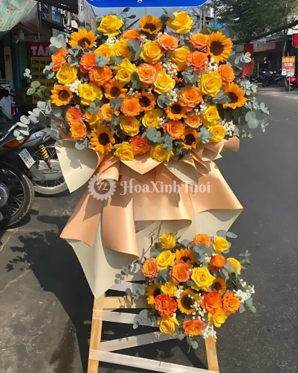 Kệ Hoa Sung Túc - Vàng Cam Phát Đạt Hanh Thông