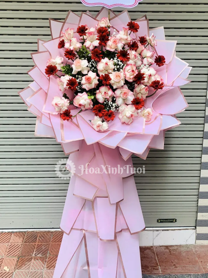 Kệ Hoa Thành Công Hồng – Chúc Mừng Khởi Đầu Mới