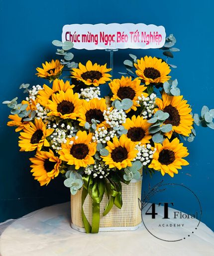 Giỏ Hoa Hướng Dương – Sắc Vàng Rực Rỡ Mang Đến Năng Lượng Tích Cực