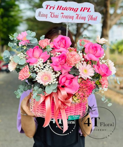 Giỏ Hoa Mini Giá Rẻ – Phong Cách Tươi Trẻ