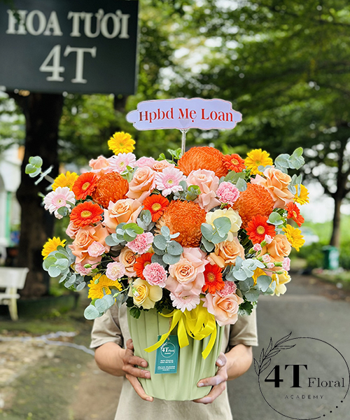 Giỏ Hoa Tươi Sang Đẹp – Sắc Màu Thanh Lịch Giỏ Hoa Tươi Sang Đẹp - Sắc Màu Thanh Lịch - Ảnh 1