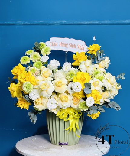 Giỏ Hoa Tươi Sức Sống - Rực Rỡ Năng Lượng, Lan Tỏa Yêu Thương