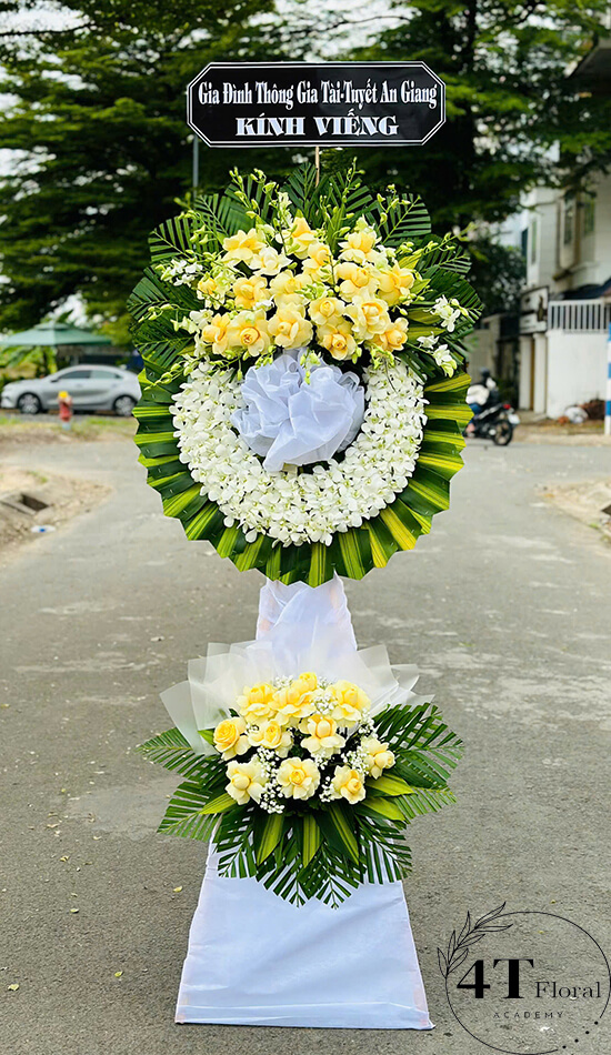 Kệ Hoa Tang 2 Tầng Đẹp – Vòng Hoa Thành Kính Tiễn Biệt Kệ Hoa Tang 2 Tầng Đẹp - Vòng Hoa Thành Kính Tiễn Biệt - Ảnh 1