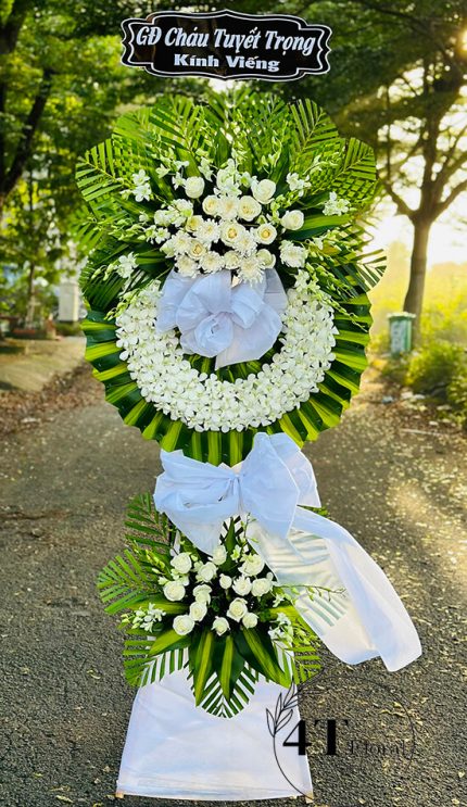 Kệ Hoa Tang 2 Tầng Đơn Giản – Vòng Tay Tiễn Biệt Chân Thành