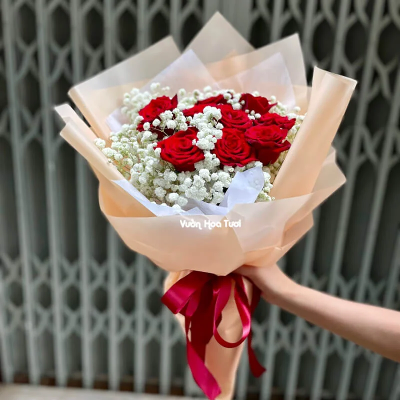 Bó Hoa Hồng Đỏ Ngày Yêu Lãng Mạn Tặng Sinh Nhật Người Thương Bó Hoa Hồng Đỏ Ngày Yêu Lãng Mạn Tặng Sinh Nhật Người Thương - Ảnh 1