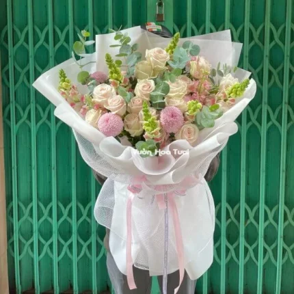 Bó Hoa Hồng Xinh Xắn Hẹn Hò Ngọt Ngào