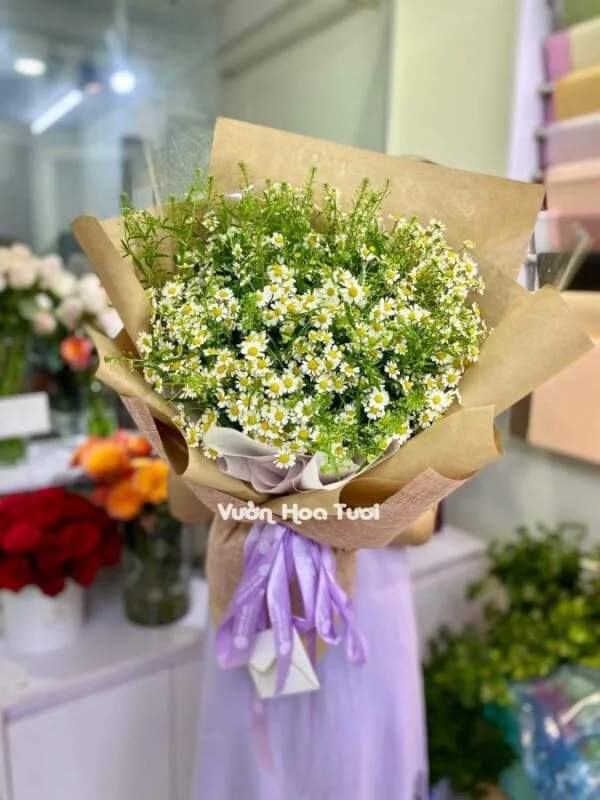 Bó Hoa Tana Cỏ Đồng Tiền Phong Cách Vintage Sang Trọng