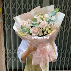 Bó Hoa Hồng Xin Lỗi Kết Hợp Tana Thanh Nhẹ