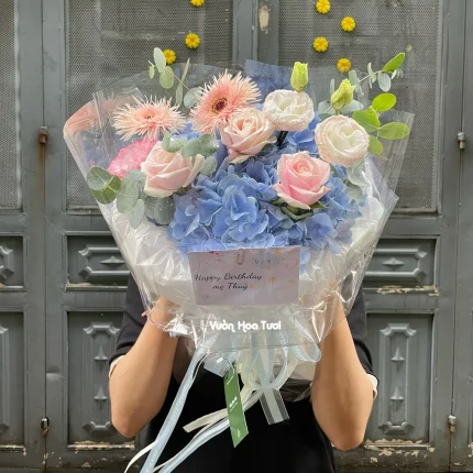 Bó Hoa Tú Cầu Nhập Sắc Màu Quyến Rũ