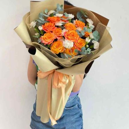 Bó Hoa Hồng Cam Khúc Nhạc Đồng Điệu - Sắc Cam Đồng Điệu Yêu Thương