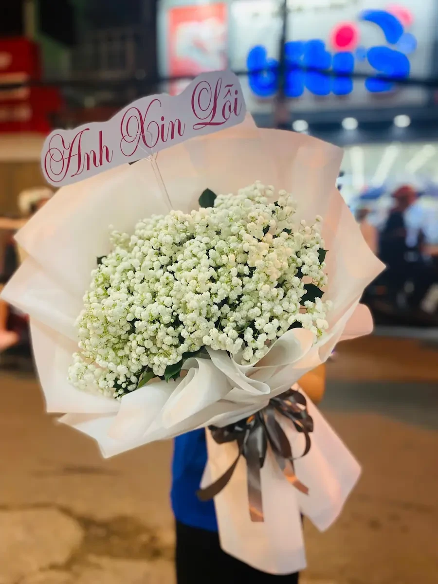 Bó Hoa Baby Trắng Thanh Tao – Vẻ Đẹp Thuần Khiết, Gửi Gắm Yêu Thương Bó Hoa Baby Trắng Thanh Tao - Vẻ Đẹp Thuần Khiết, Gửi Gắm Yêu Thương - Ảnh 1