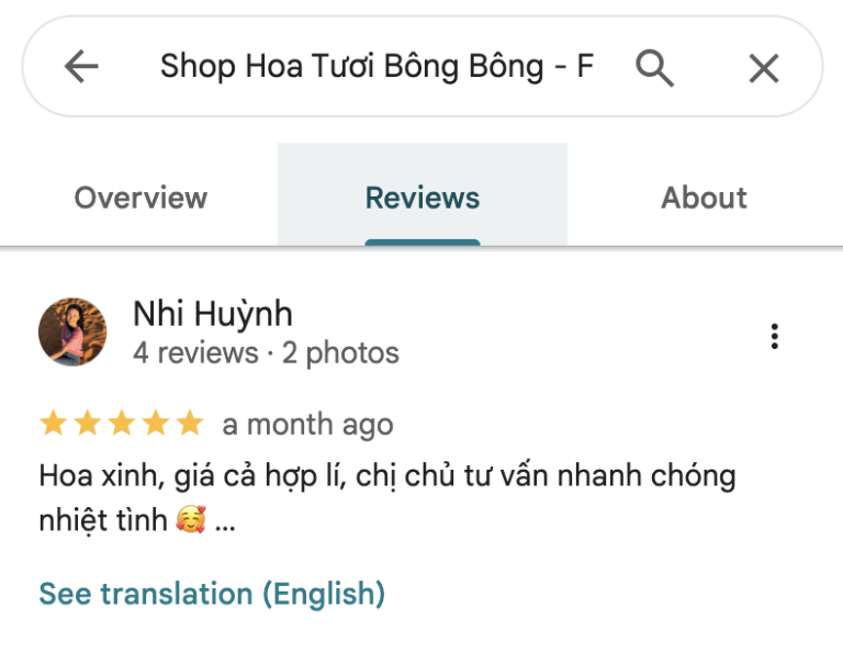 Đánh giá 5 sao - Hoaxinhtuoi.com